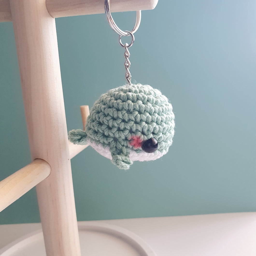 Chubby Whale Crochet Keychain